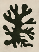 Minimal Black Coral Shape Study Poster och Canvastavla