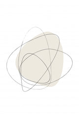 Beige Circles Poster och Canvastavla