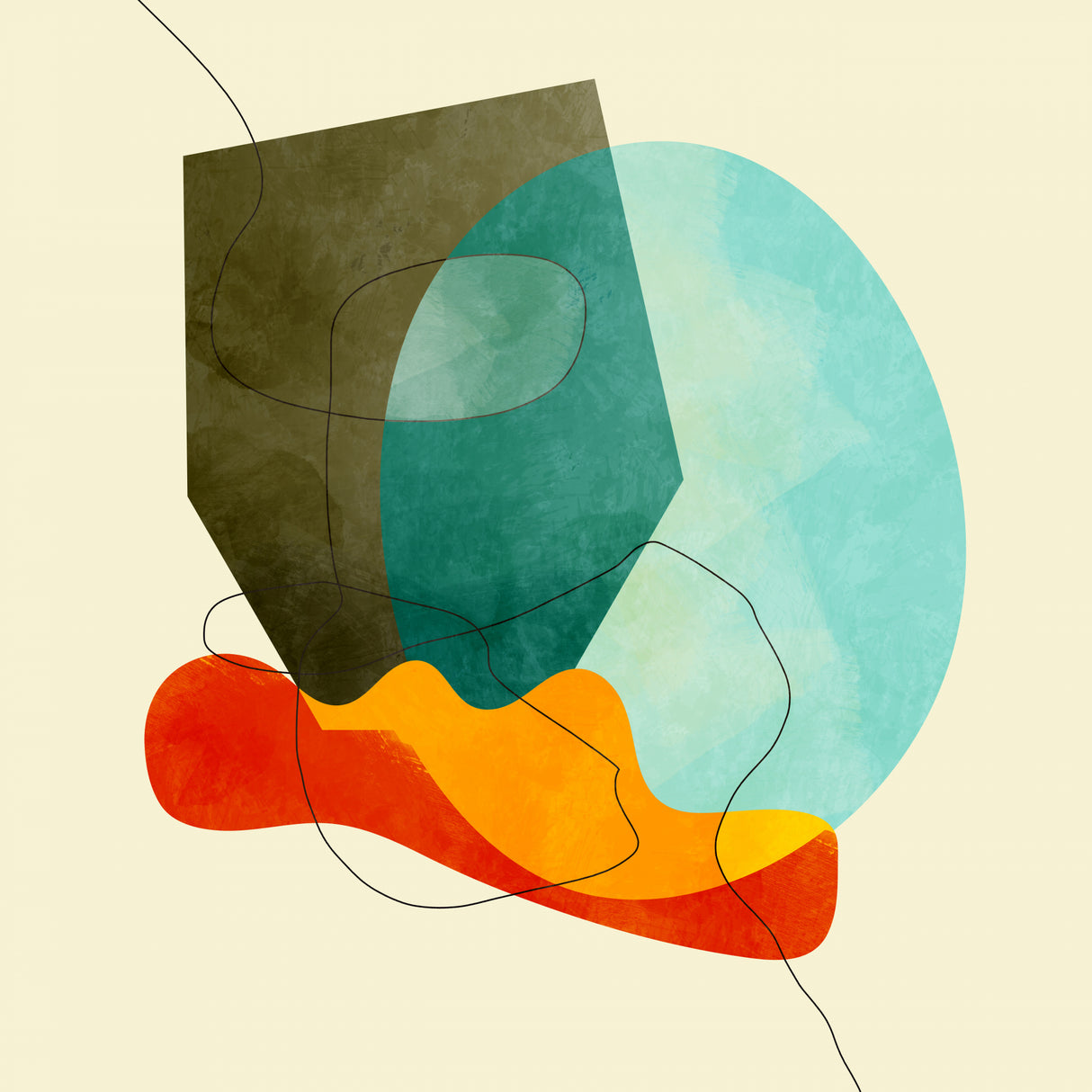 Shapes&lines Kopie Poster och Canvastavla