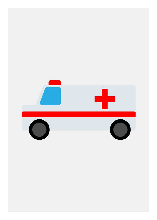 Ambulans barnposter 5 Barnbarnposter utryckningsfordon