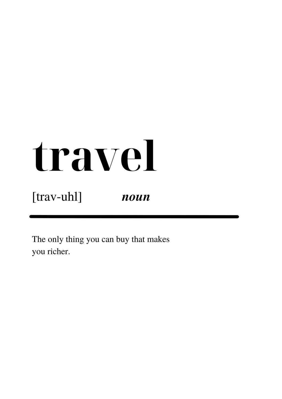 Travel noun poster