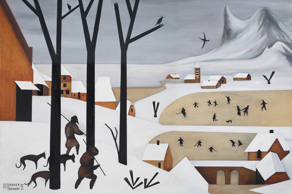 The Hunters In the Snow 15 Poster och Canvastavla
