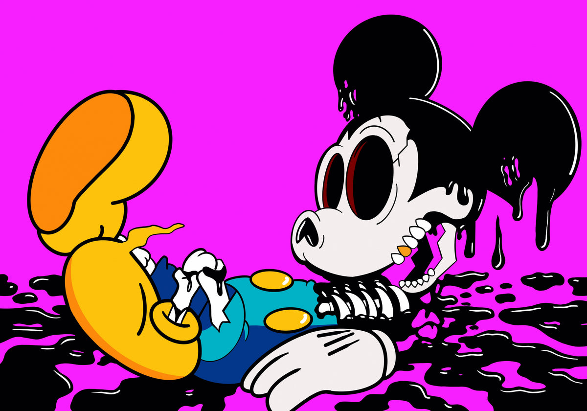 Rough day Mickey Poster och Canvastavla