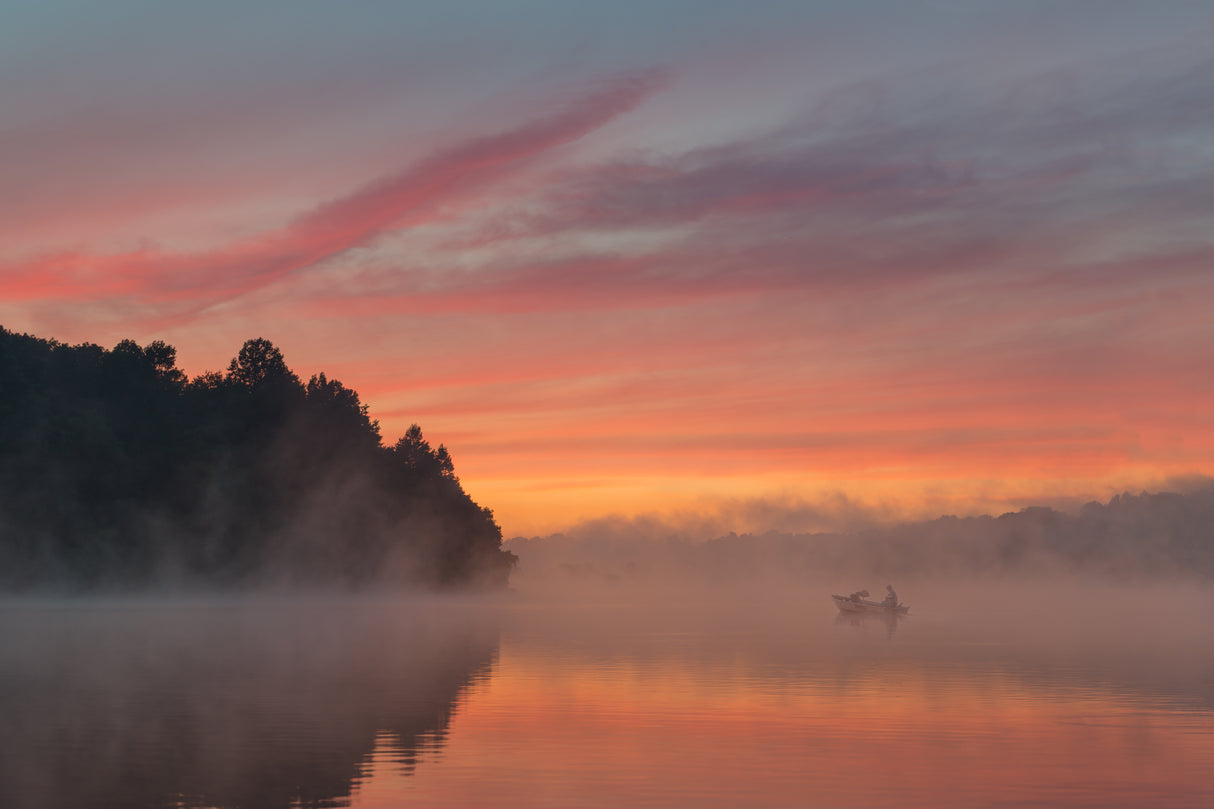 Misty Lake #2 Poster och Canvastavla