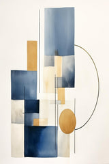 Blue Geometric 2 Poster och Canvastavla