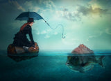Fishing-for a woman ..! Poster och Canvastavla