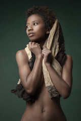 Portrait With Scarf Poster och Canvastavla
