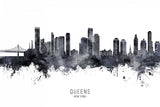 Queens New York Skyline Poster och Canvastavla