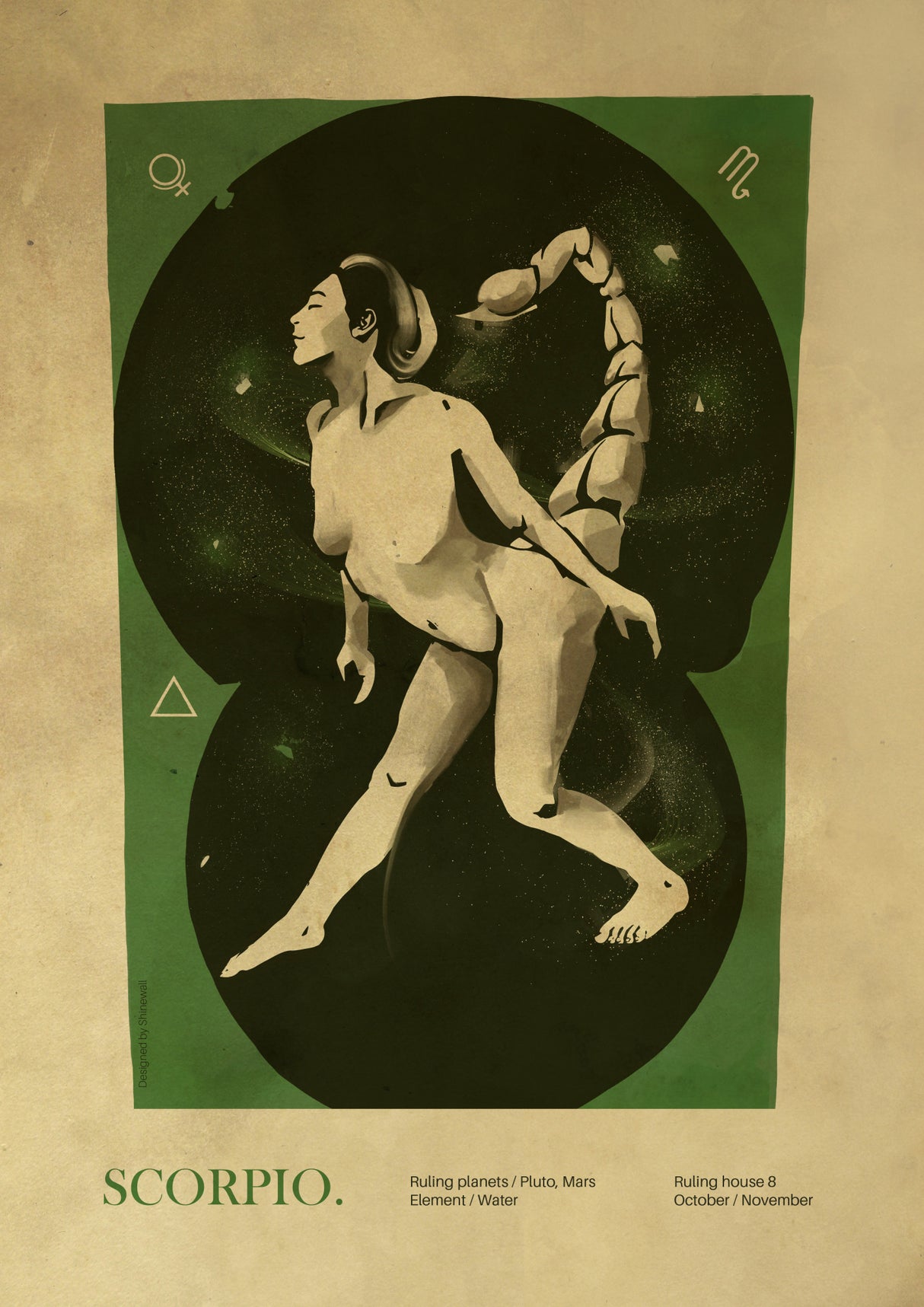 Scorpio print Poster och Canvastavla