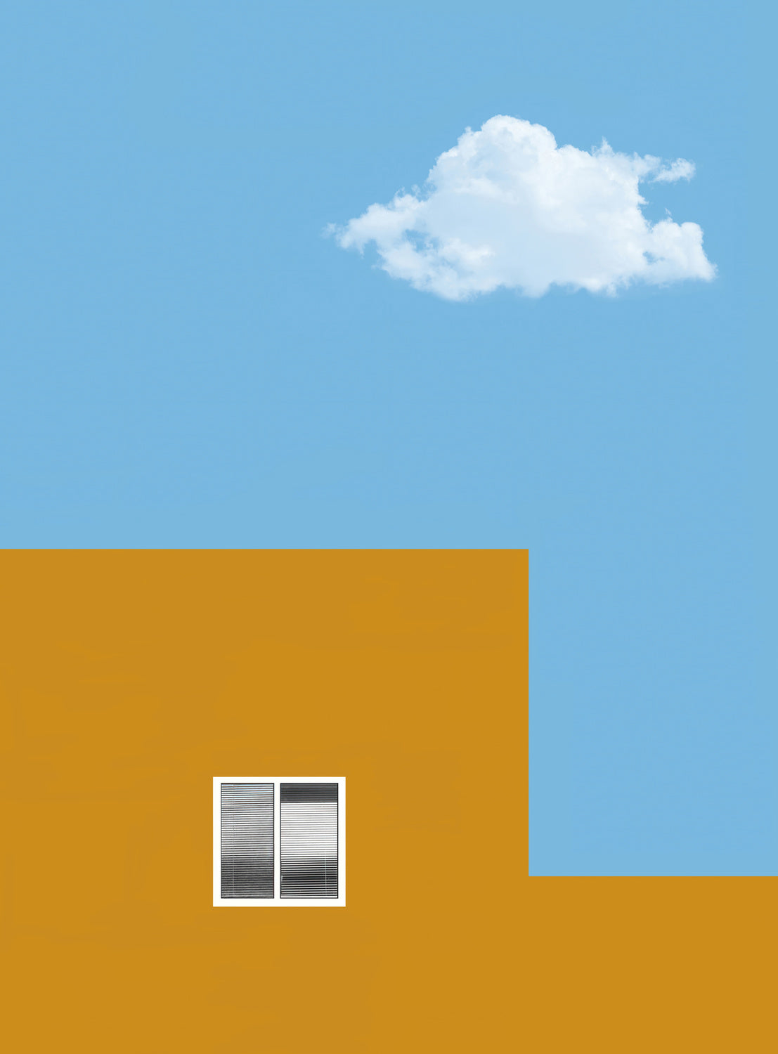 House and cloud Poster och Canvastavla