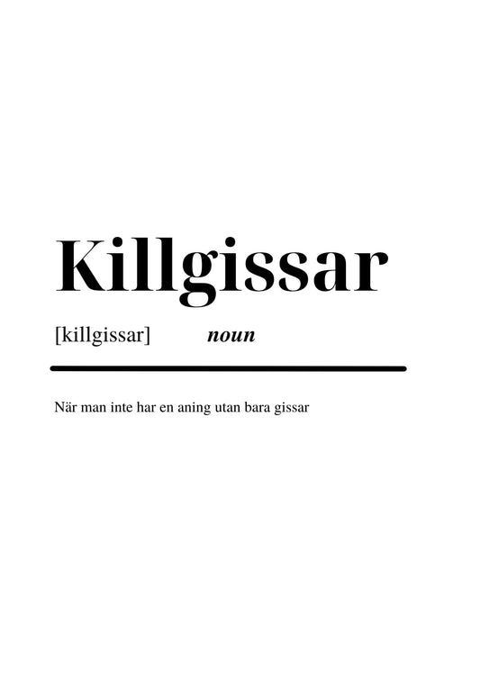Killgissar Poster