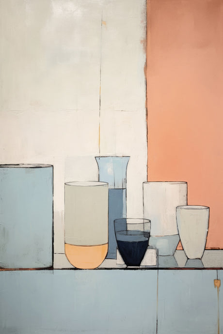 Pastel Still Life Vas och keramikposter