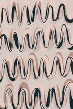 Beige Blue Pastel Waves Poster och Canvastavla
