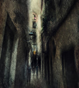 In the streets of Girona, Spain Poster och Canvastavla