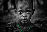 Surmi boy with a green necklace Poster och Canvastavla