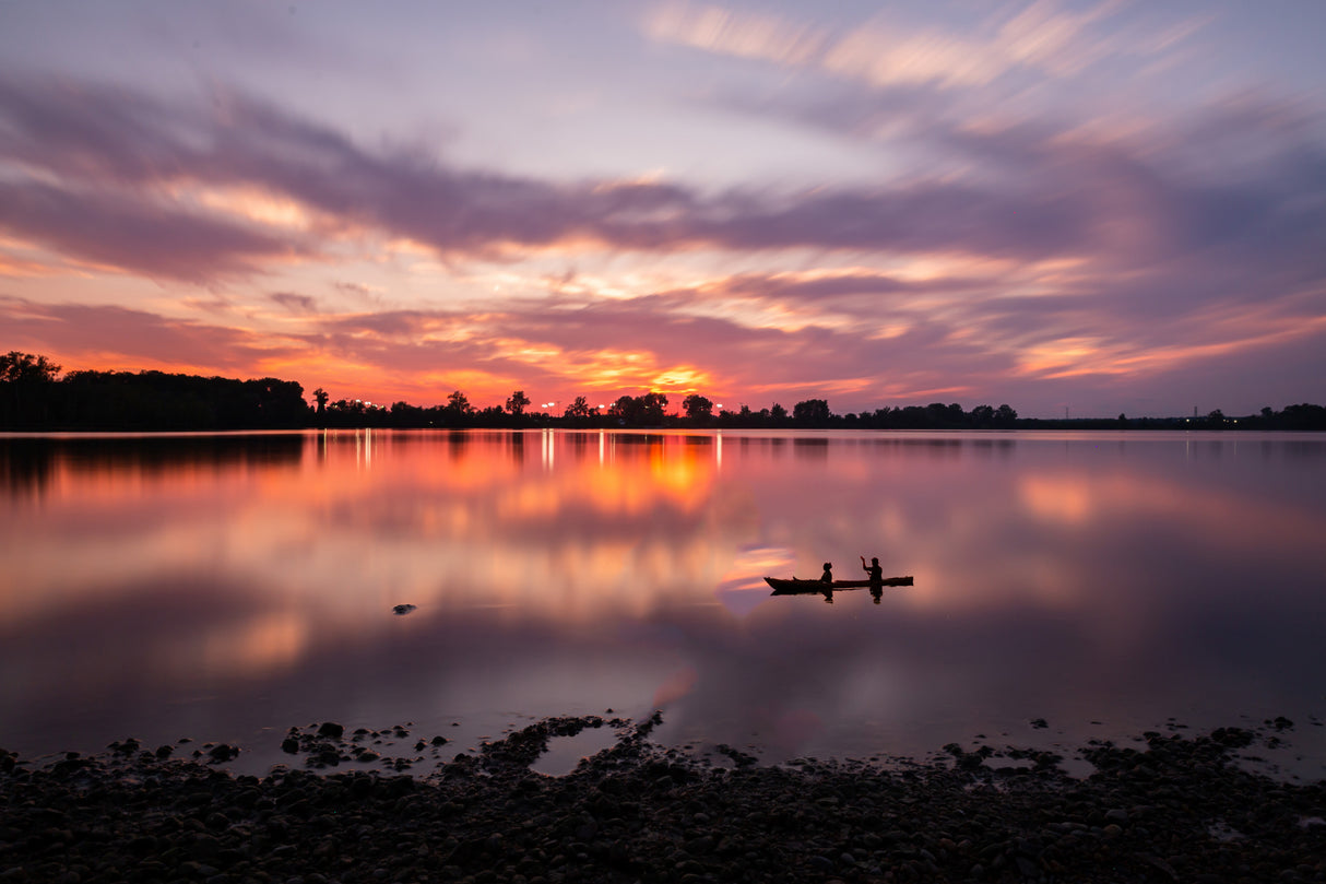 Sunset in Creve Coeur Lake Poster och Canvastavla