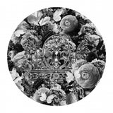 Paisley Blooms &amp; Crown Black &amp; White Poster och Canvastavla