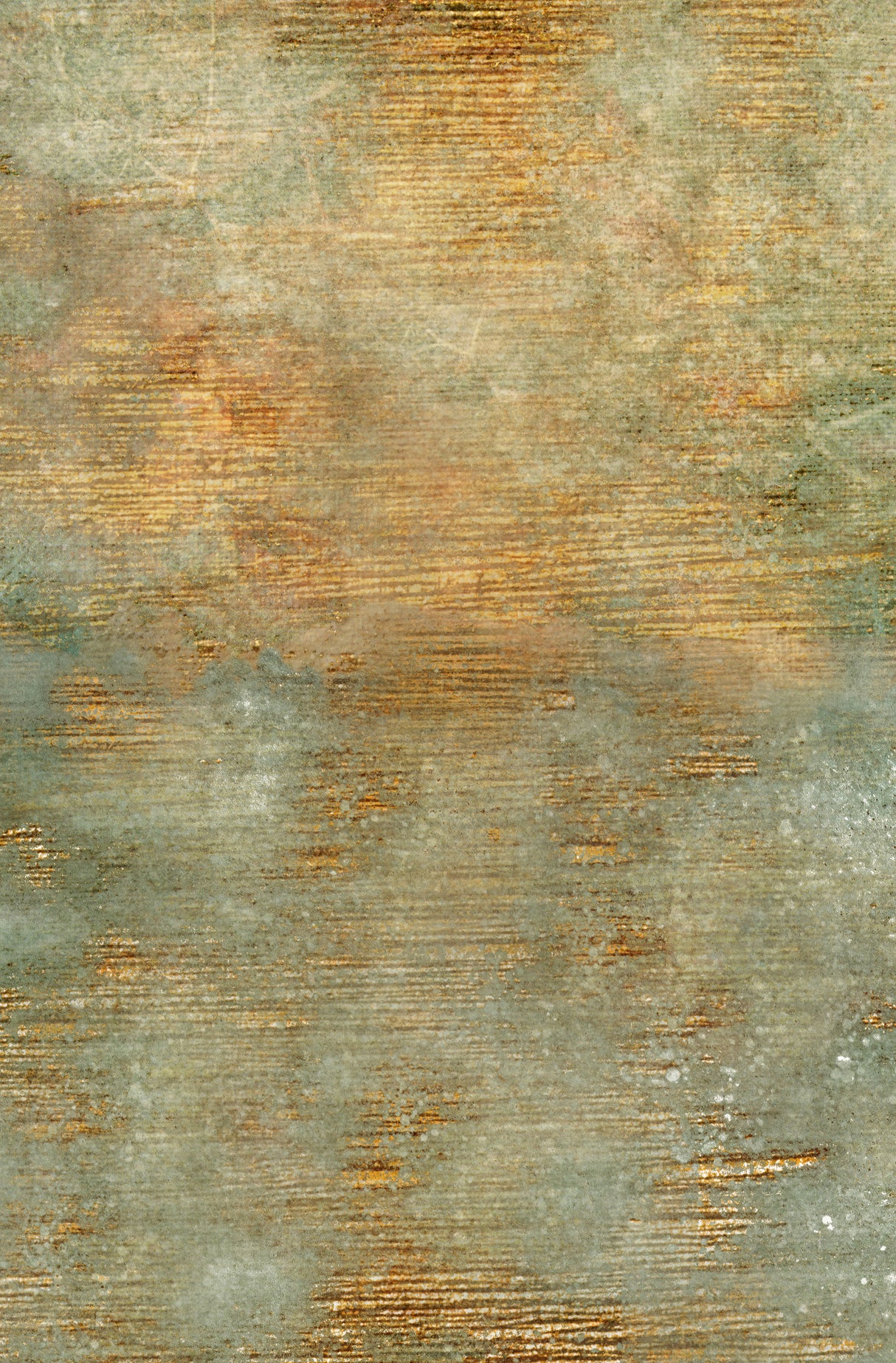 Abstract Green Gold Art Poster och Canvastavla