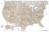 Highly detailed map of the United States and Canada Poster och Canvastavla