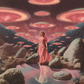 Vintage Space Barbie 2 Poster och Canvastavla