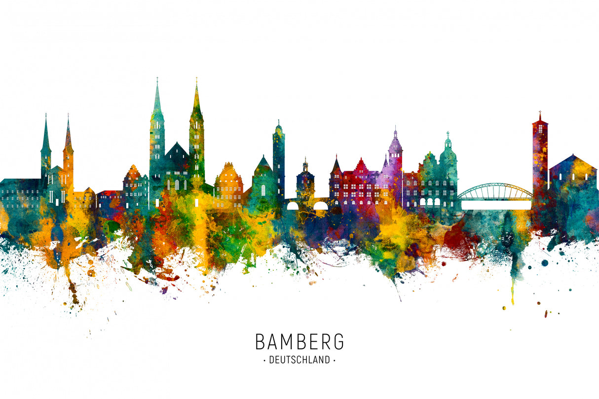 Bamberg Germany Skyline Poster och Canvastavla