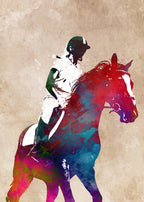Horse Riding Sport Art (8) Poster och Canvastavla