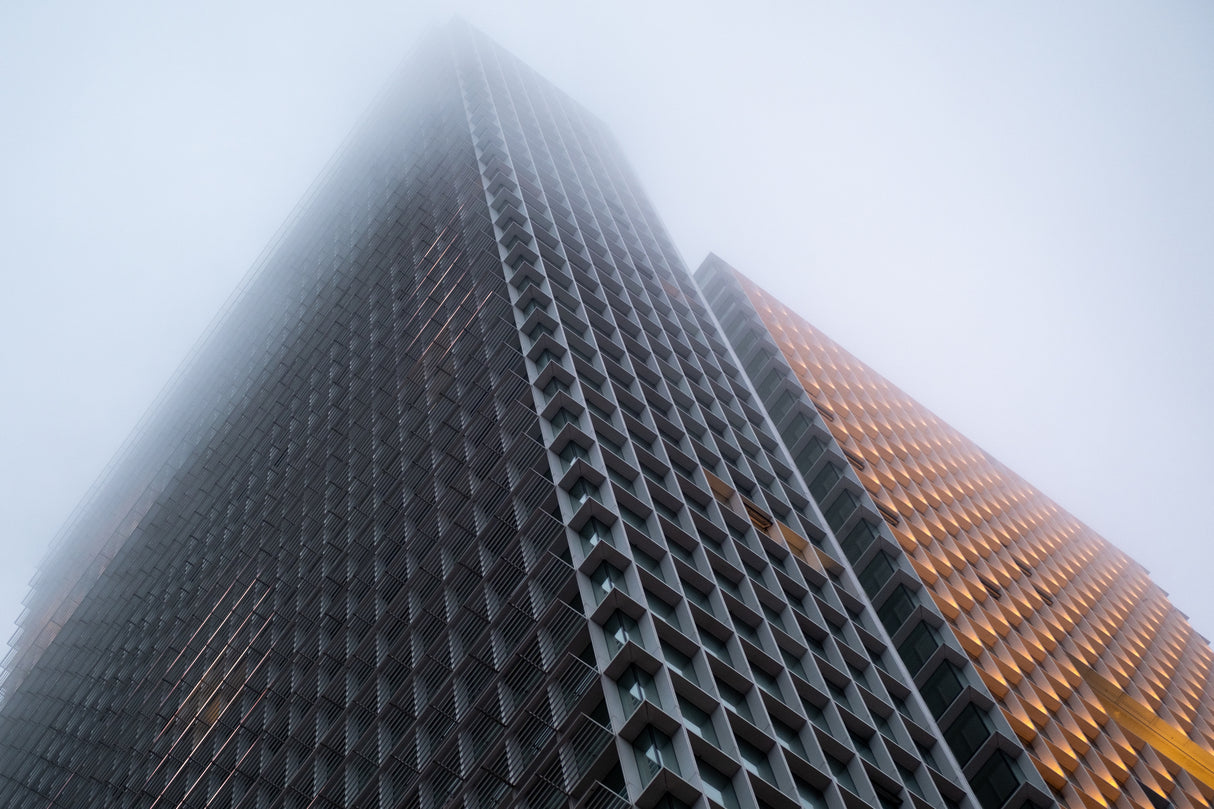 Skyscraper in a foggy day, Istanbul Poster och Canvastavla