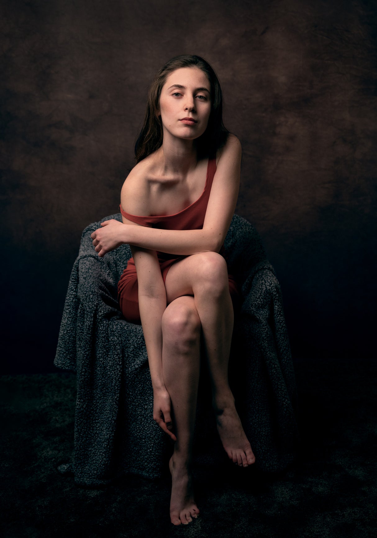 Woman in red Poster och Canvastavla
