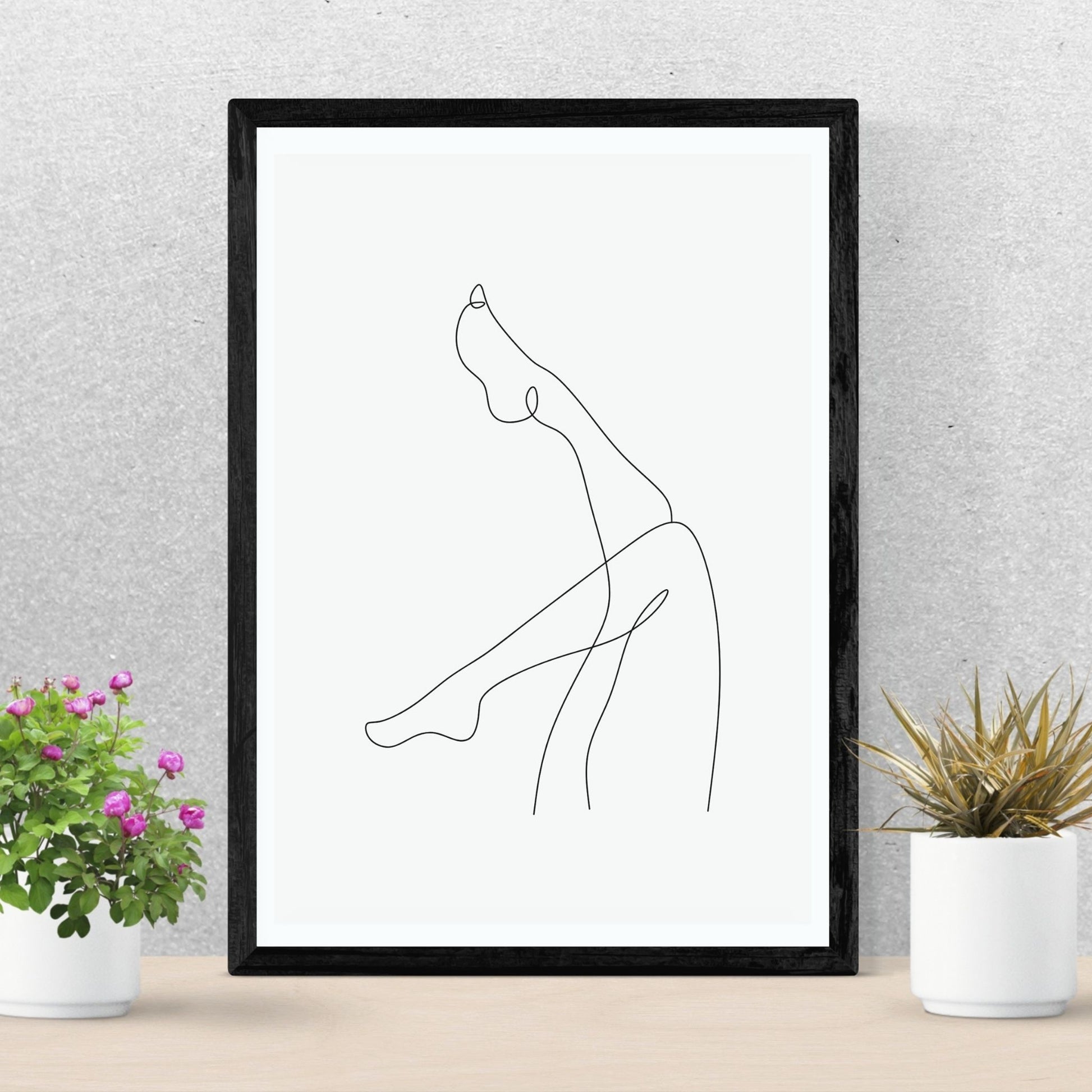Line Art Grey  poster