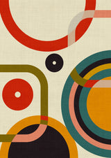 Mid Century Cirque Kopie Poster och Canvastavla
