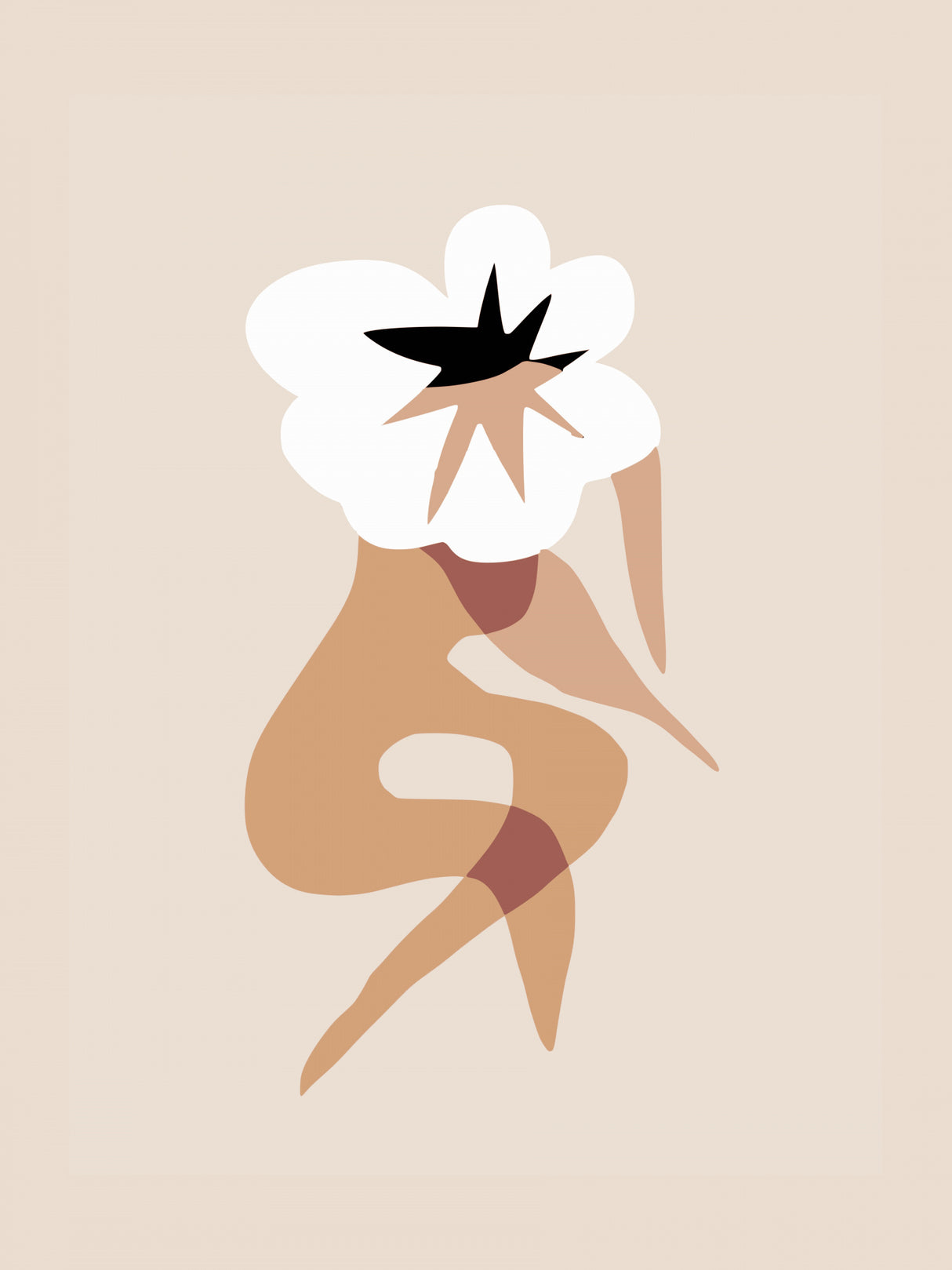 White Floral Ladylike Poster och Canvastavla