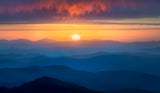 Ethereal Dawn Over Blue Ridge Poster och Canvastavla