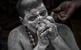 Naga Baba smoking a chilum - Kumbh Mela - Prayagraj - India Poster och Canvastavla