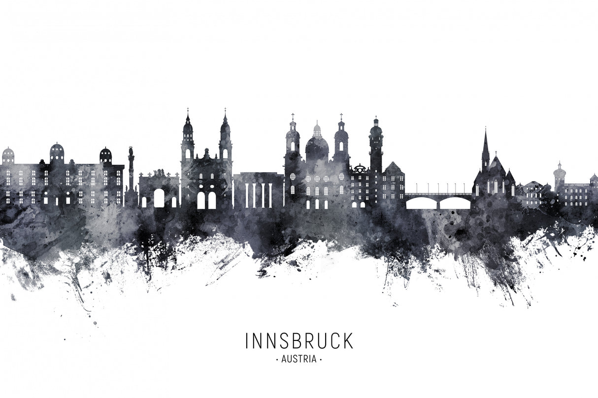 Innsbruck Austria Skyline Poster och Canvastavla