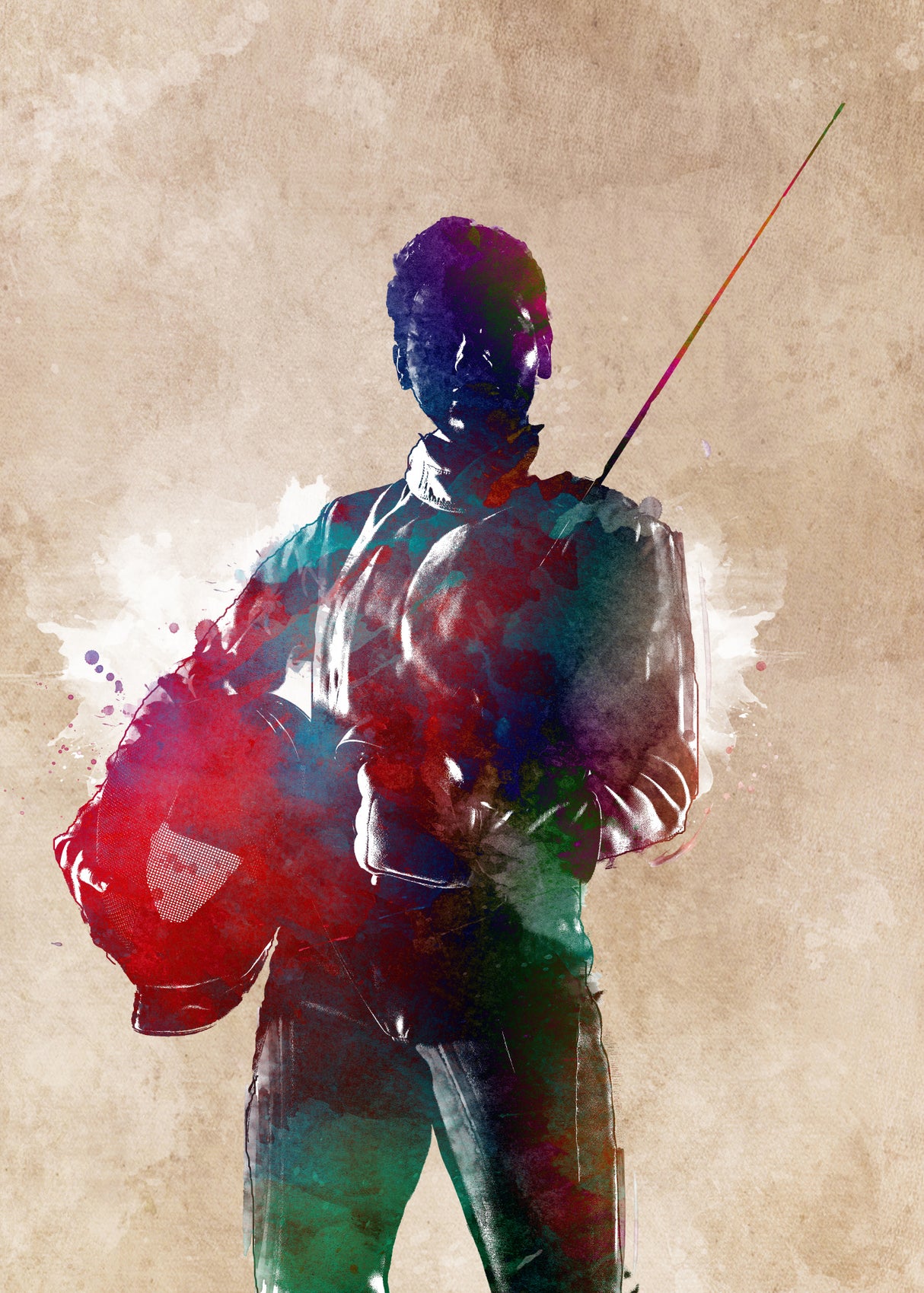 Fencing Sport Art 11 Poster och Canvastavla