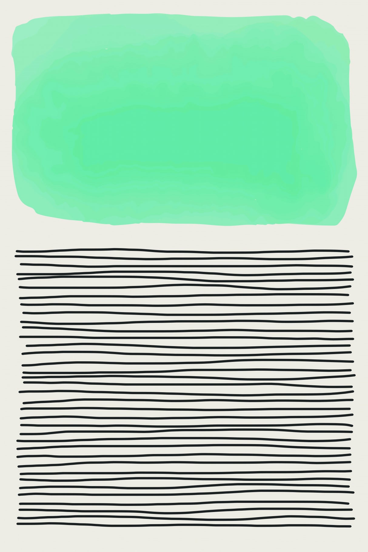 Minimal Watercolor Shapes #3 Poster och Canvastavla