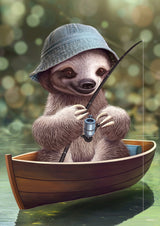 SLOTH GO FISHING Poster och Canvastavla