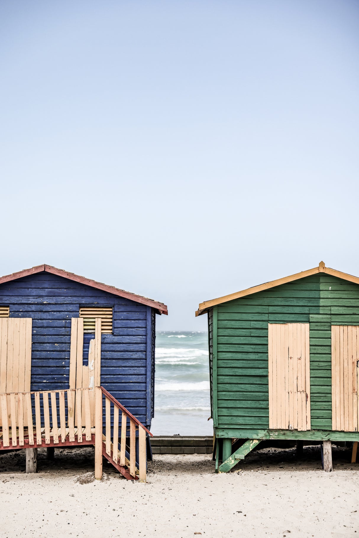 Blue & Green Hut Poster och Canvastavla