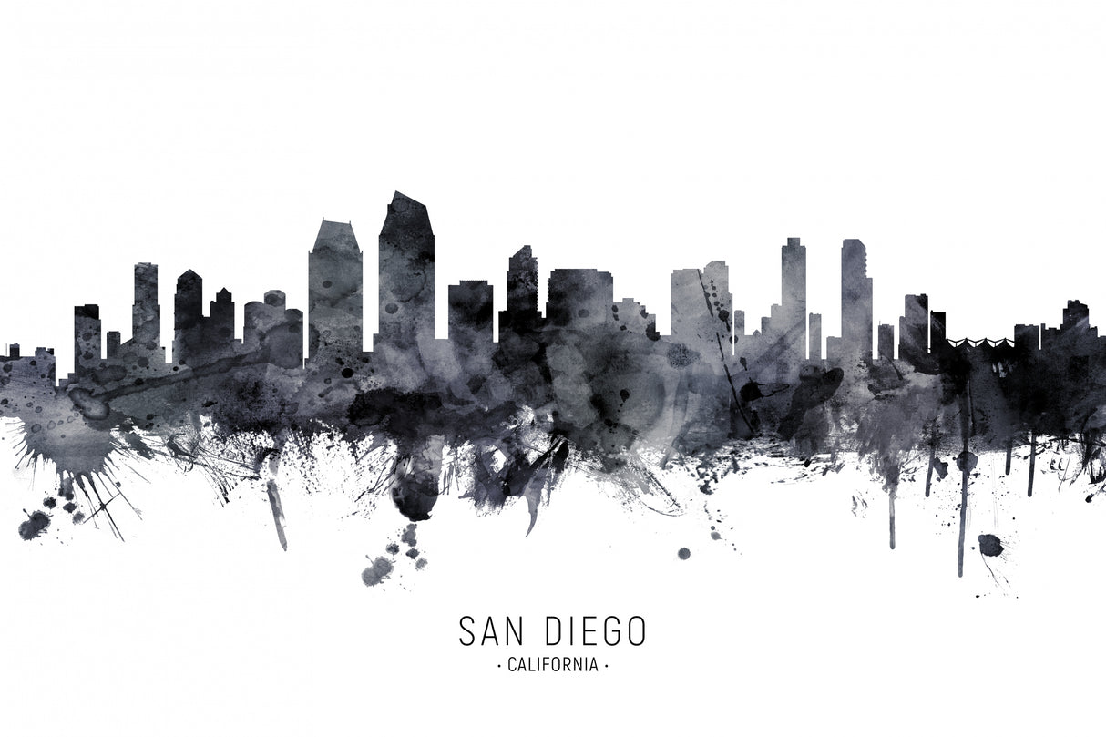 San Diego California Skyline Poster och Canvastavla