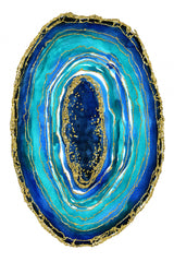 Turquoise and blue geode Poster och Canvastavla