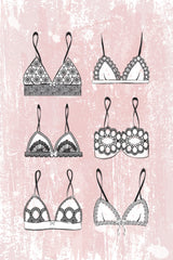 Pink Underwear Poster och Canvastavla