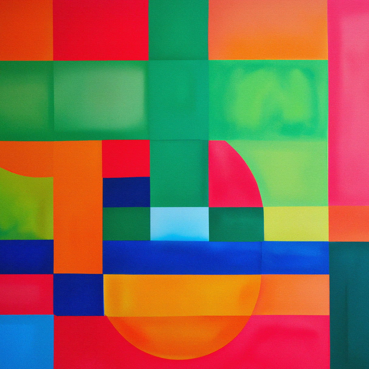 Modern Vibrant Painting No.8 Poster och Canvastavla