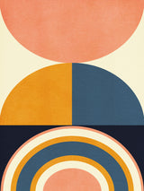 Rainbow Plus Shapes  Blue Mustard10 Poster och Canvastavla