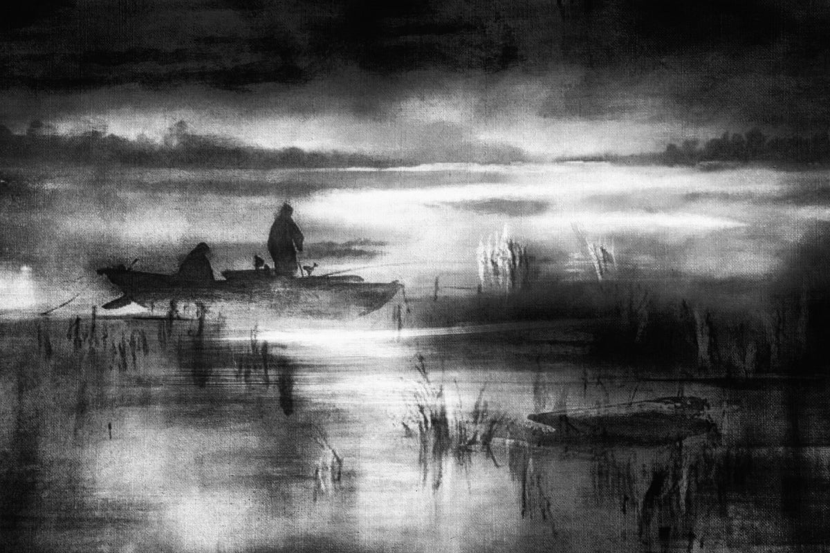 '...fishing in the mist..' Poster och Canvastavla