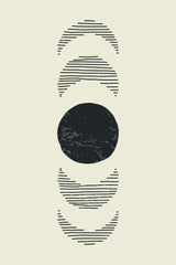 Boho Sun and Moon #4 Poster och Canvastavla