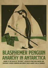 Penquin funny print Poster och Canvastavla