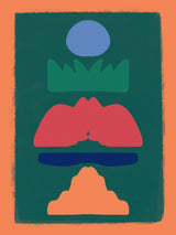 Orange Cut Out Poster och Canvastavla