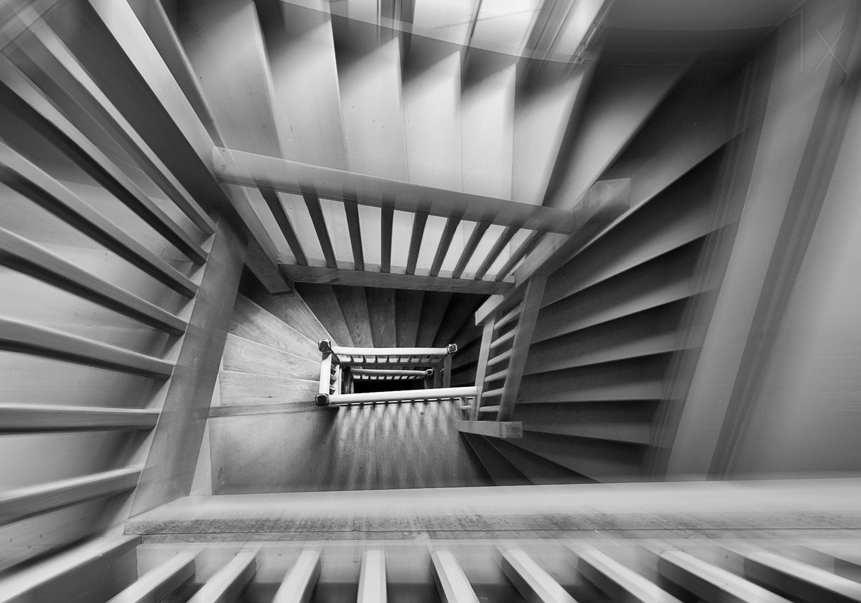 Old staircase Poster och Canvastavla