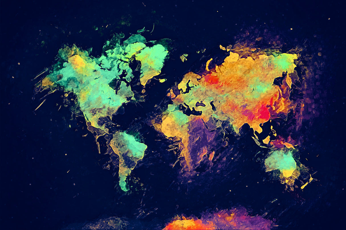 World map 9 Poster och Canvastavla