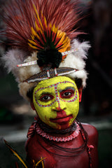 Hully Wingboy portrait, Papua New Guinea Highlands Poster och Canvastavla